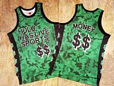 Hulu Has Live Sports Green $$ Money Stitched Basketball Jersey Mixiu,baseball caps,new era cap wholesale,wholesale hats